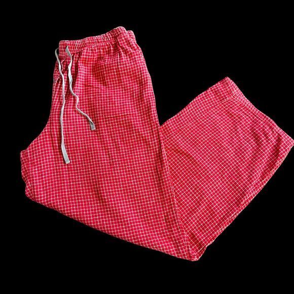 Planet Sleep Pajamas Boys Size Medium‎ White And Red Checkers Drawstring Comfort - Picture 4 of 9